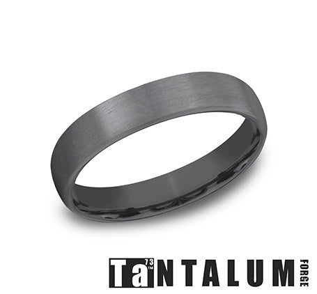 Benchmark Carved Band (No Stones) in Tantalum Dark Grey 4.5MM