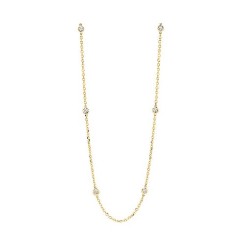 Natural Diamond Necklace in 14 Karat Yellow with 0.47ctw Round Diamonds