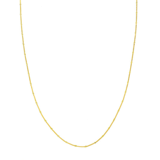 Station Necklace (No Stones) in 14 Karat Yellow