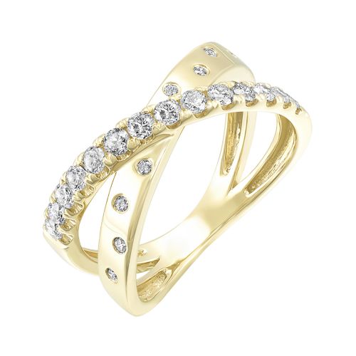 Natural Diamond Fashion Ring in 14 Karat Yellow with 0.48ctw Round Diamonds