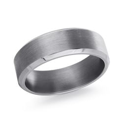 Carved Band (No Stones) in Tantalum Grey 7MM