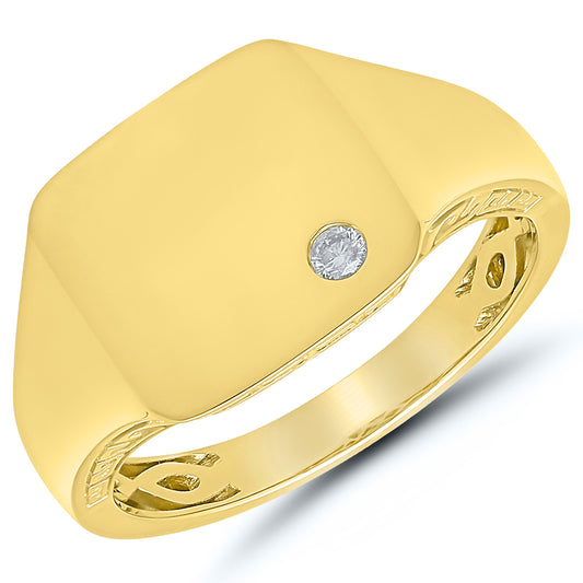 Diamond Accent Diamond Accent Fashion Ring in 10 Karat Yellow with 0.05ctw Round Diamond