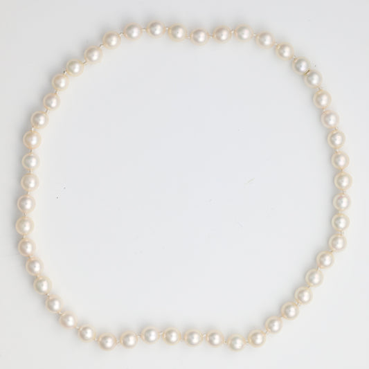 Pearl Strand M Estate Collection Color Gemstone Necklace in Base Metal Yellow with 48 Cultured White Pearls