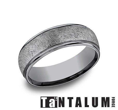 Carved Band (No Stones) in Tantalum White 6.5MM