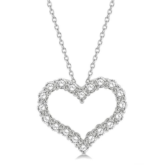 ReMARKABLE Designs Natural Diamond Necklace in 14 Karat White with 1.50ctw Round Diamonds