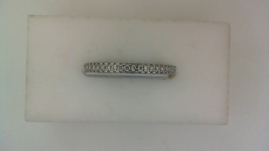 Lab-Grown Diamond Ladies Wedding Band in 14 Karat White with 0.25ctw Round Lab Grown Diamonds