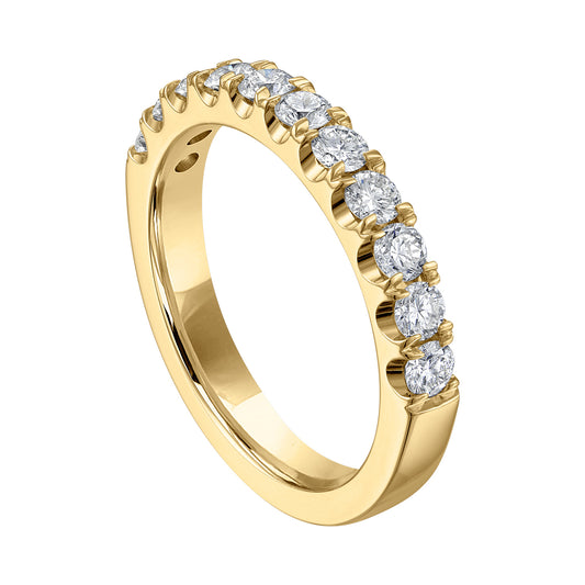 Natural Diamond Ladies Wedding Band in 14 Karat Yellow with 0.75ctw Round Diamonds