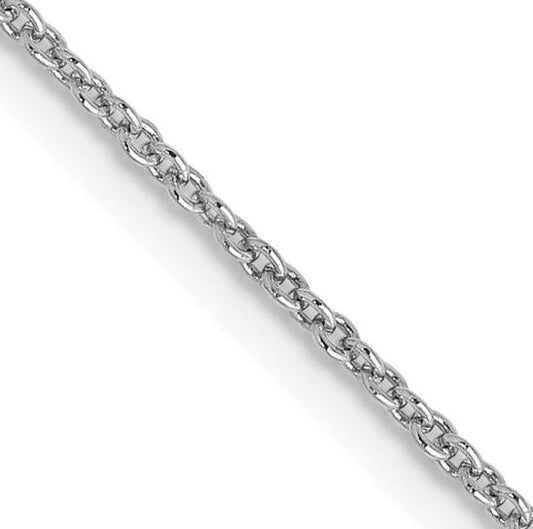 16" Cable Link 1.2mm Chain in 14 Karat White