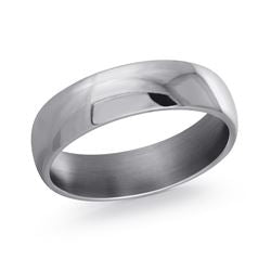 Carved Band (No Stones) in Tantalum Grey 6.5MM