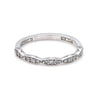 M Estate Collection Natural Diamond Stackable Ladies Wedding Band in 18 Karat White with 0.15ctw Round Diamonds