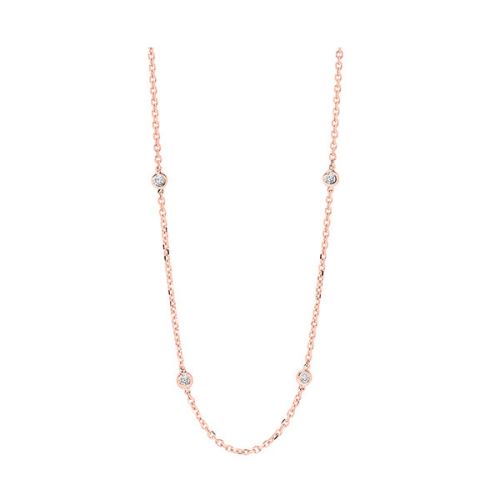 Natural Diamond Necklace in 14 Karat Rose with 1.90ctw Round Diamonds