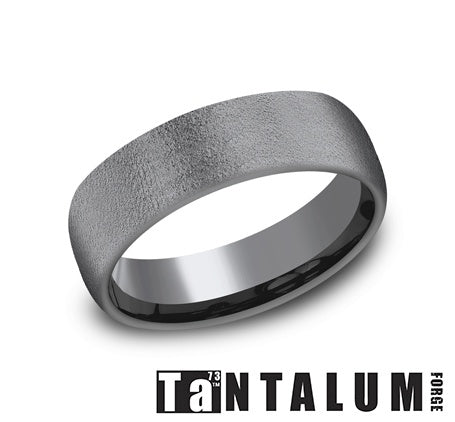 Carved Band (No Stones) in Tantalum Grey 6.5MM