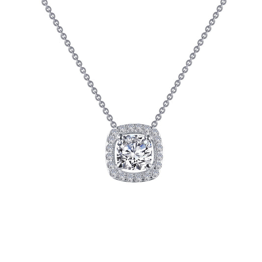 Pendant Simulated Diamond Necklace in Platinum Bonded Sterling Silver 0.76ctw