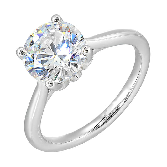 Natural Diamond Semi-Mount Engagement Ring