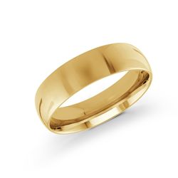 Carved Band (No Stones) in 14 Karat Yellow Gold 6MM