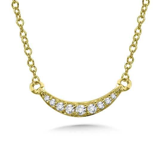 ReMARKable Designs Natural Diamond Necklace in 14 Karat Yellow Gold with 0.06ctw Round Diamonds