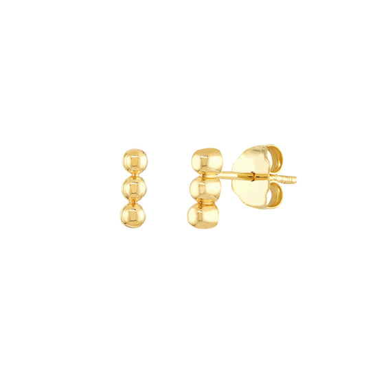 ReMARKable Designs Stud Earrings (No Stones) in 14 Karat Yellow Gold