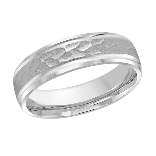 Carved Band (No Stones) in Platinum White 6MM