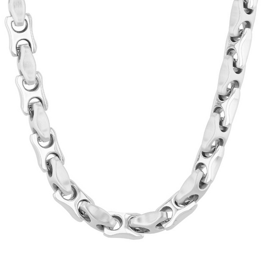 24" Fancy Link Chain in Stainless Steel Silver