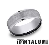 Carved Band (No Stones) in Tantalum Grey 8MM