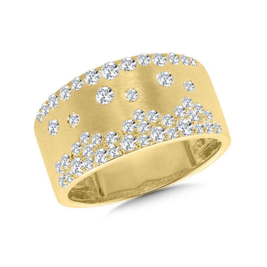 ReMARKABLE Designs Beautiful Not Broken Collection Natural Diamond Fashion Ring in 14 Karat Yellow Gold with 0.85ctw Round Diamond