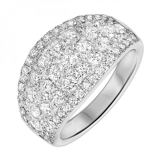 Natural Diamond Fashion Ring in 14 Karat White with 2.15ctw Round Diamonds