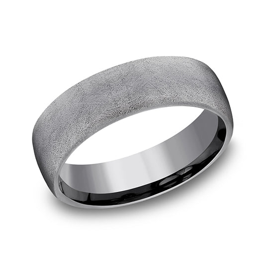 Carved Band (No Stones) in Tantalum Grey 6.5MM