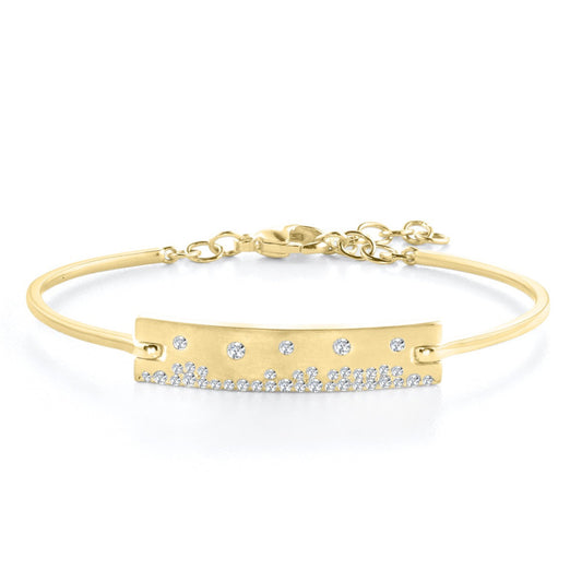 ReMARKable Designs Beautiful Not Broken Collection Natural Diamond Bracelet in 14 Karat Yellow Gold with 0.48ctw Round Diamond