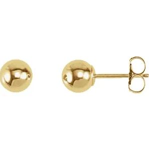 ReMARKable Designs Stud Earrings (No Stones) in 14 Karat Yellow Gold