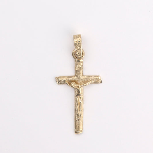 M Estate Collection Cross Necklace (No Stones) in 14 Karat Yellow