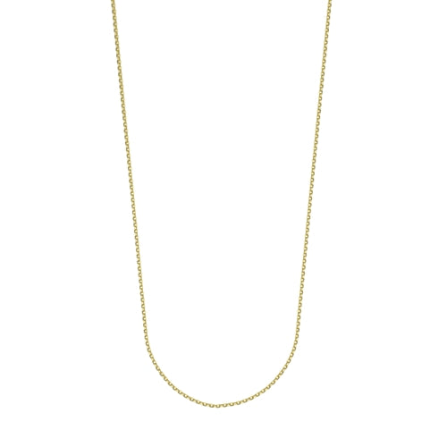 16" Diamond Cut Cable Chain in 14 Karat Yellow