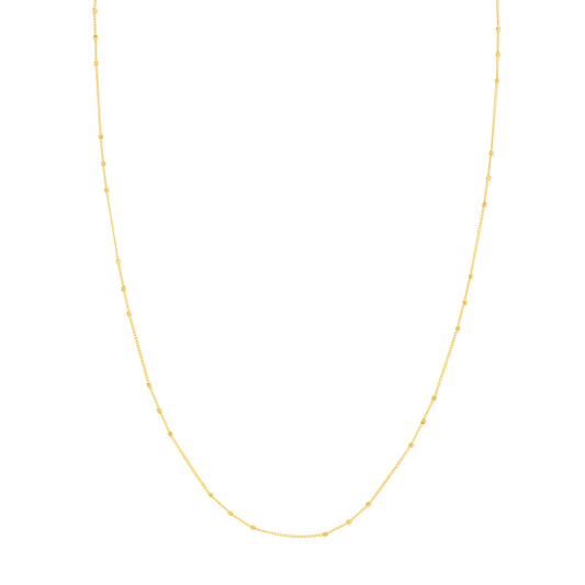 Station Necklace (No Stones) in 14 Karat Yellow