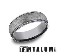 Benchmark Carved Band (No Stones) in Tantalum Grey 6.5MM