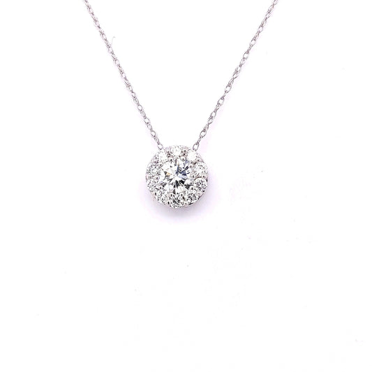 ReMARKable Designs Necklace in 14 Karat White with 0.72ctw of Round Lab-Grown Diamond