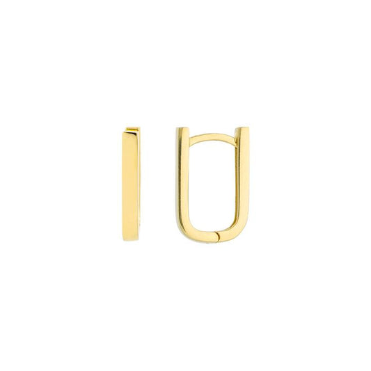 Huggie Earrings (No Stones) in 14 Karat Yellow