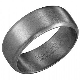 Carved Band (No Stones) in Tantalum Grey 8MM