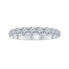 Lab-Grown Diamond Ladies Wedding Band in 14 Karat White with 0.46ctw G/H SI1 Round Lab Grown Diamonds