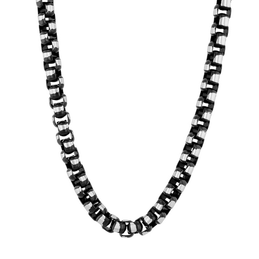 24" Box Chain in Stainless Steel Black