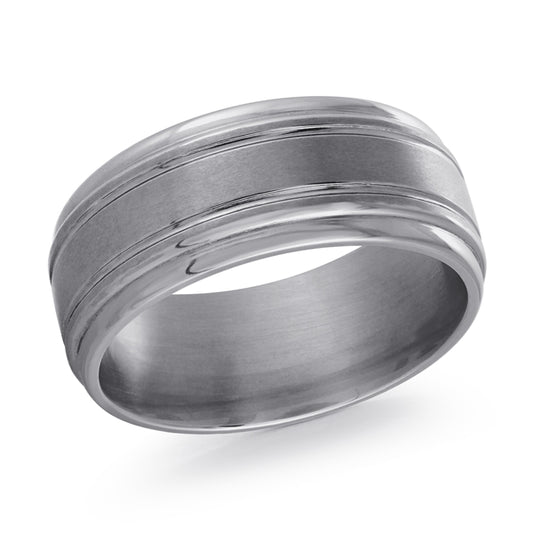 Carved Band (No Stones) in Tantalum Grey 9MM