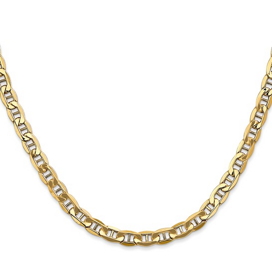 22" Anchor Guicci 4.75mm Chain in 14 Karat Yellow