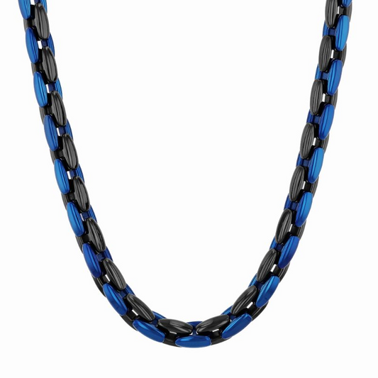 24" Cable Link Chain in Stainless Steel Black