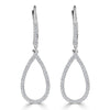 M Estate Collection Drop Natural Diamond Earrings in 14 Karat White with 0.24ctw H/I SI2 Round Diamonds