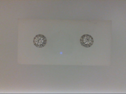 Natural Diamond Studs in 18 Karat White with 0.23ctw Round Diamond