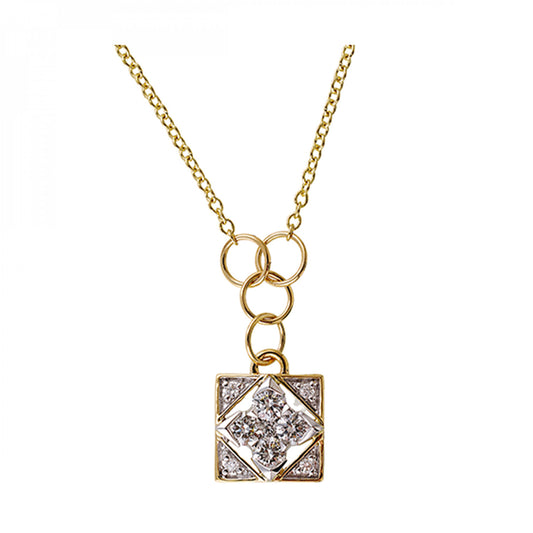 ReMARKABLE Designs Natural Diamond Necklace in 14 Karat Yellow Gold with 0.32ctw Round Diamonds