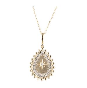 Natural Diamond Necklace in 14 Karat Yellow with 0.48ctw Round Diamonds