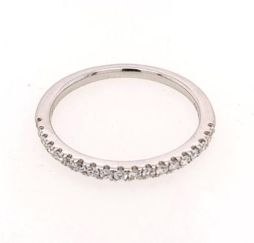 Lab-Grown Diamond Ladies Wedding Band in 14 Karat White with 0.25ctw Round Lab Grown Diamonds