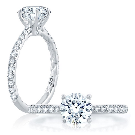 Natural Diamond Semi-Mount Engagement Ring