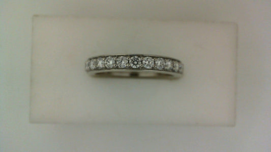 Lab-Grown Diamond Ladies Wedding Band in 14 Karat White with 0.50ctw Round Lab Grown Diamonds