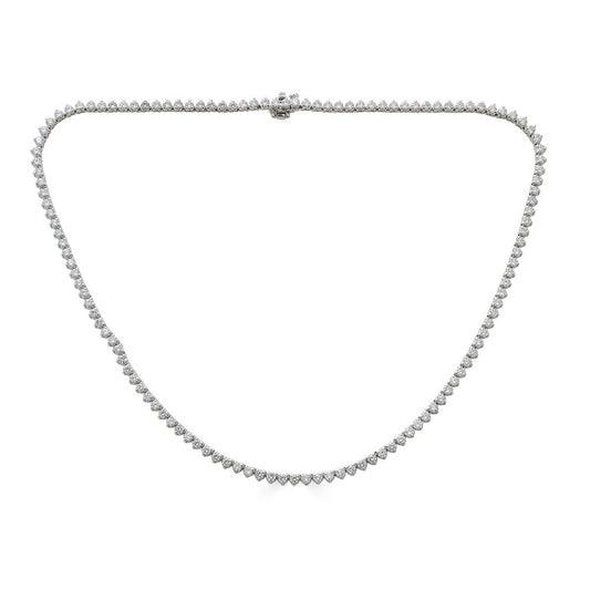 M Red Carpet Ready Collection Natural Diamond Necklace in 14 Karat White with 14.91ctw Round Diamonds