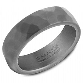 Carved Band (No Stones) in Tantalum Grey 7MM